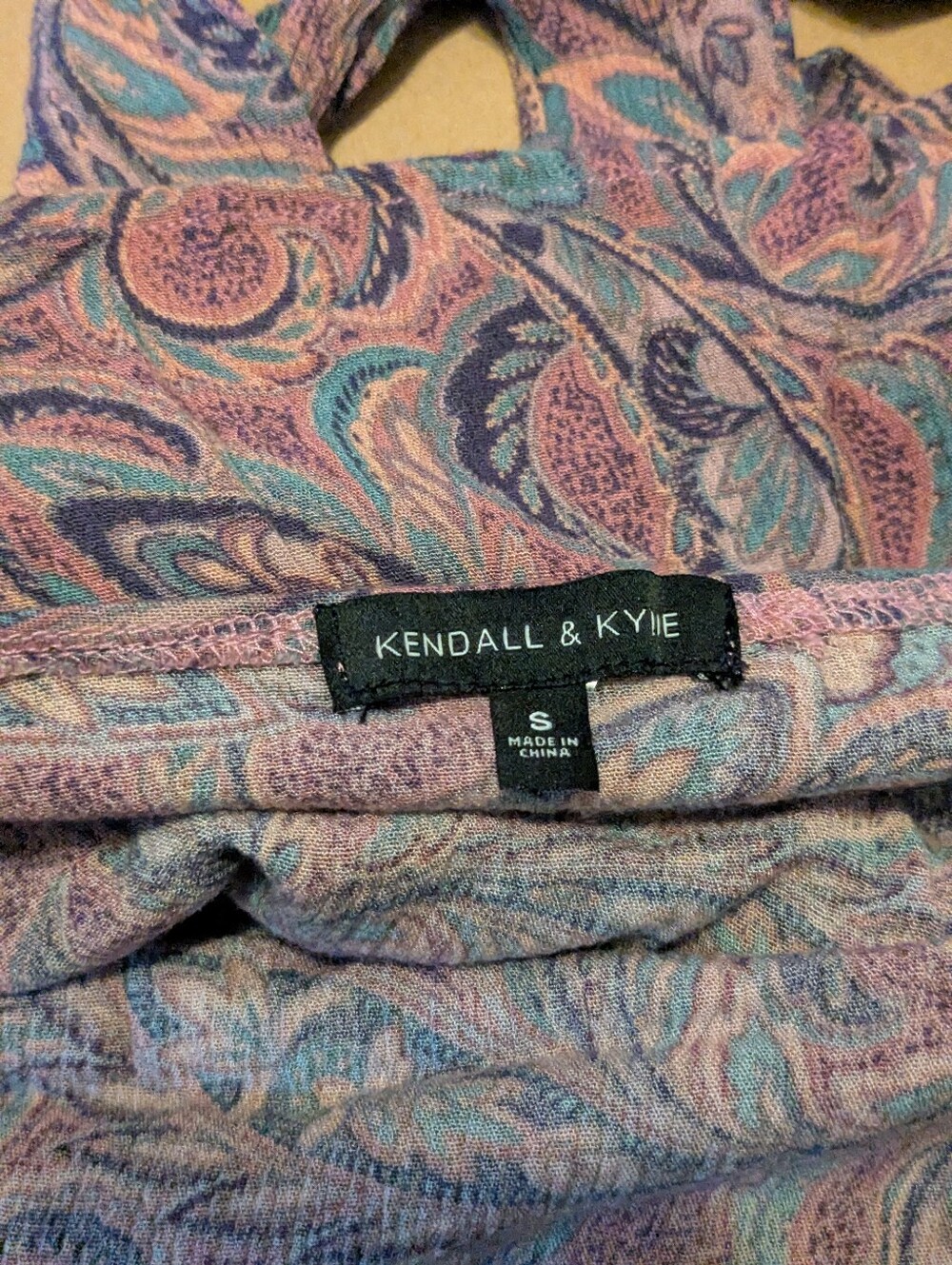 KENDALL & KYLIE - SIZE S Paisley Halter Tank Top - Picture 9 of 13